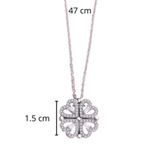 Load image into Gallery viewer, Collar de cuatro hojas en forma de corazón - Ozerty