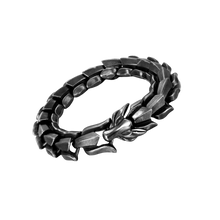 Load image into Gallery viewer, Pulsera ajustable con diseño de dragón de Midgard
-Gris oscuro - Ozerty