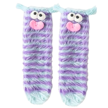 Load image into Gallery viewer, Calcetines de terciopelo -Rayas azules - Ozerty