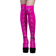 Load image into Gallery viewer, Calcetines de compresión para Halloween -Esqueleto rosa - Ozerty