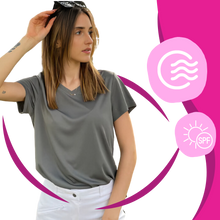 Load image into Gallery viewer, Camiseta de refrigeración instantánea para mujer con cuello de pico
- Ozerty