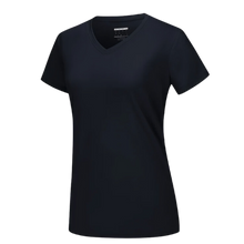 Load image into Gallery viewer, Camiseta de refrigeración instantánea para mujer con cuello de pico
-Negro - Ozerty