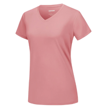 Load image into Gallery viewer, Camiseta de refrigeración instantánea para mujer con cuello de pico
-Rosa grisáceo - Ozerty