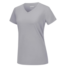 Load image into Gallery viewer, Camiseta de refrigeración instantánea para mujer con cuello de pico
-Gris claro - Ozerty