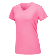 Load image into Gallery viewer, Camiseta de refrigeración instantánea para mujer con cuello de pico
-Rosa Rojo - Ozerty