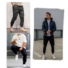 Load image into Gallery viewer, Pantalones cargo Slim Fit para hombre
- Ozerty