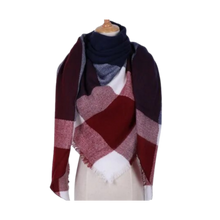 Load image into Gallery viewer, Bufanda de cashmere con tacto de lana de angora y diseño tartán
-Atenas - Ozerty