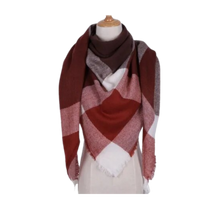 Load image into Gallery viewer, Bufanda de cashmere con tacto de lana de angora y diseño tartán
-Bucarest - Ozerty