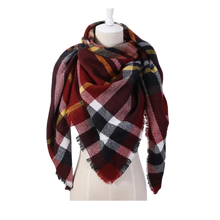 Load image into Gallery viewer, Bufanda de cashmere con tacto de lana de angora y diseño tartán
-Luxemburgo - Ozerty
