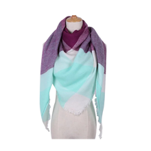 Load image into Gallery viewer, Bufanda de cashmere con tacto de lana de angora y diseño tartán
-Malta - Ozerty