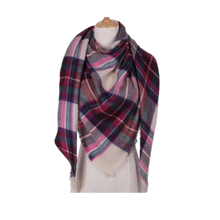 Load image into Gallery viewer, Bufanda de cashmere con tacto de lana de angora y diseño tartán
-Paddington - Ozerty
