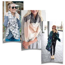 Load image into Gallery viewer, Bufanda de cashmere con tacto de lana de angora y diseño tartán
- Ozerty