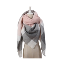Load image into Gallery viewer, Bufanda de cashmere con tacto de lana de angora y diseño tartán
-Venecia - Ozerty