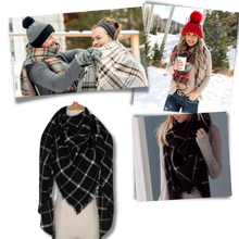 Load image into Gallery viewer, Bufanda de cashmere con tacto de lana de angora y diseño tartán
- Ozerty