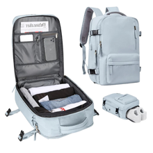 Load image into Gallery viewer, Mochila de viaje impermeable con carga USB
-Azul - Ozerty