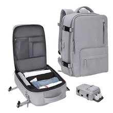 Load image into Gallery viewer, Mochila de viaje impermeable con carga USB
-Grigio - Ozerty