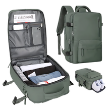 Load image into Gallery viewer, Mochila de viaje impermeable con carga USB
-Verde - Ozerty