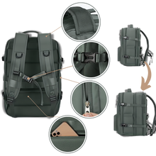 Load image into Gallery viewer, Mochila de viaje impermeable con carga USB
- Ozerty