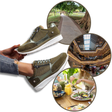 Load image into Gallery viewer, Zapatillas con cuña y cristales strass
- Ozerty