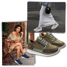 Load image into Gallery viewer, Zapatillas con cuña y cristales strass
- Ozerty