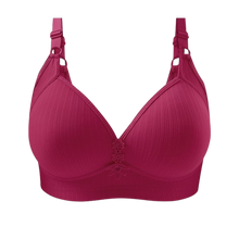 Load image into Gallery viewer, Sujetador push-up de talla grande sin aros
 -Vino tinto/SVino tinto/MVino tinto/LVino tinto/XLVino tinto/XXL - Ozerty
