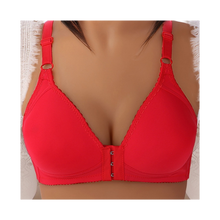 Load image into Gallery viewer, Sujetador push up sin aros para tallas grandes

 -Coral Rojo Toque Suave - Ozerty
